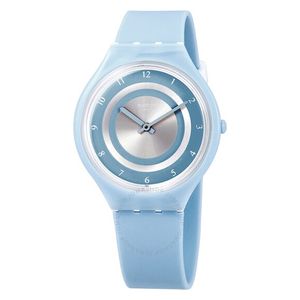  Swatch Watch SVOS100 For Women - Analog Display, Silicone Band - Blue 