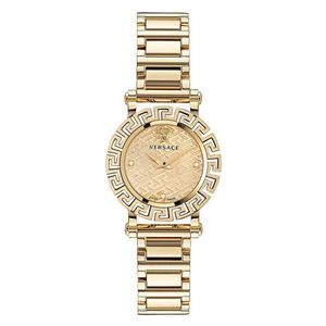  Versace Watch VE2Q00422 For Women - Analog Display, Stainless Steel Band - Gold 