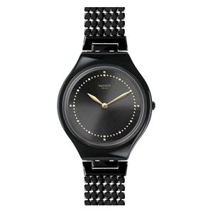  Swatch Watch SVOB103GBFor Men - Analog Display, Stainless Steel Band - Black 