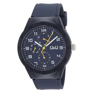  Q&Q Watch VS54J004Y For Men - Analog Display, Resin Band - Navy 