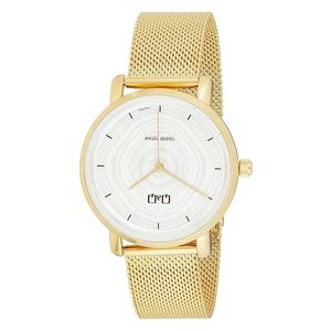  Q&Q Watch QZ46J001Y For Women - Analog Display, Stainless Steel Band - Gold 