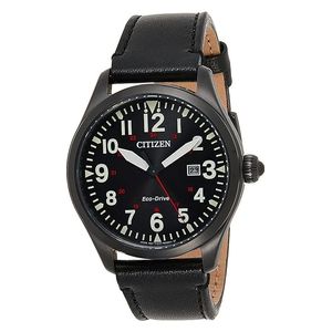  Citizen Watch BM6835-23E For Men - Analog Display, Leather Band - Black 