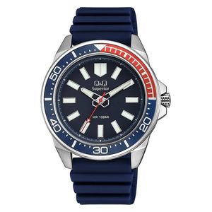  Q&Q Watch S374J302Y For Men - Analog Display, Rubber Band - Blue 