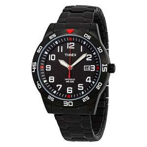  ساعة تايمكس للرجال TW2P61600 - عرض بعقارب, سوار من ستانليس ستيل - اسود 