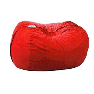  Ariika Large Fluffy Sabia Bean Bag Chair - Red 