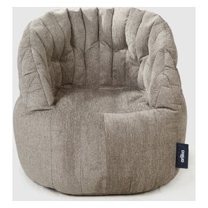  Ariika Jawhara Velvet Bean Bag Chair - Gray 