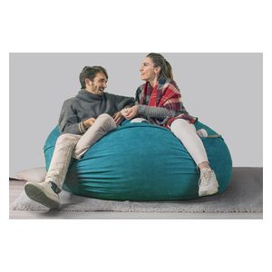  Ariika Duo Fluffy Sabia Bean Bag Chair - Turquoise 