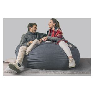  Ariika Duo Fluffy Sabia Bean Bag Chair - Gray 