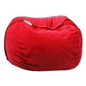  Ariika Fluffy Sabia Bean Bag Chair - Red 