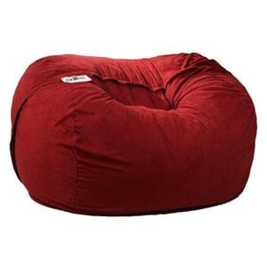  Ariika Large Fluffy Sabia Bean Bag Chair - Burgundy 