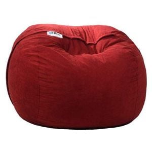  Ariika Duo Fluffy Sabia Bean Bag Chair - Burgundy 