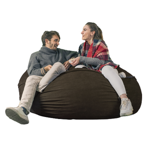  Ariika Duo Fluffy Sabia Bean Bag Chair - Brown 