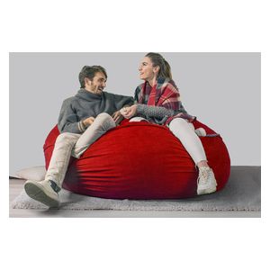  Ariika Duo Fluffy Sabia Bean Bag Chair - Red 