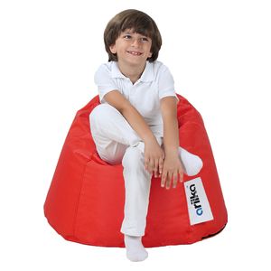  Ariika Semsem Jeans Kids Bean Bag Chair - Red 