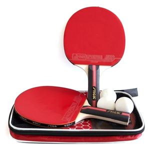  24 Ping Pong Racket Set - Red 