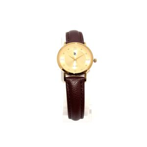  De Lawrence Watch DLCUS42 For Women - Analog Display, Leather Band - Brown 