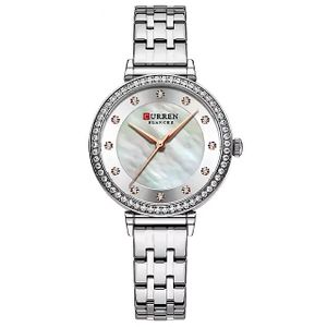 Curren Watch C9087L - For Women - Analog Display, Stainless Steel Band - Silver