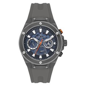 Daniel Klein Watch DK113889-3 For Men - Analog Display, Silicone Band - Light Blue