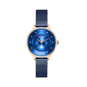  Curren Watch C9036L For Women - Analog Display, Stainless Steel Band - Blue 