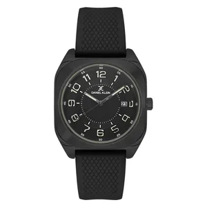 Daniel Klein Watch DK113796-5 For Men - Analog Display, Silicone Band - Black