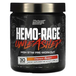  Nutrex Hemo-Rage Unleashed Orange Mango Supplement - 180.7g 