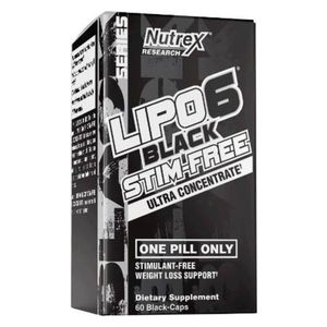  Nutrex LIPO 6 Black Stim-Free Support Supplement - 60 capsules 