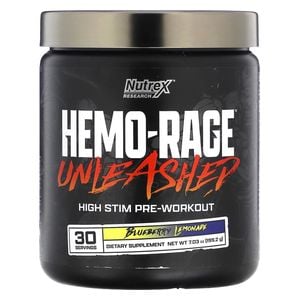  Nutrex Hemo-Rage Unleashed Blueberry Lemonade Supplement - 199.2g 