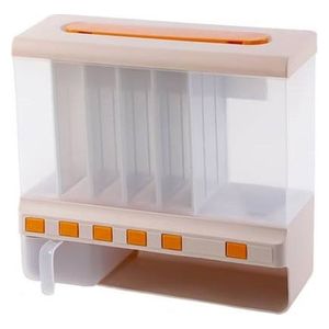  Plastic Container Divided into 6 Sections - White 