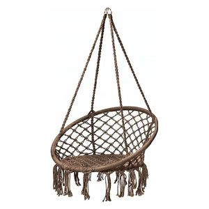 Hanging swing chair can hold up to 120 kg - Brown