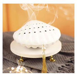  Conch Shape Incense Burner - White 