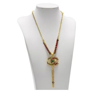  قلادة نسائية ذات سلسلة ناعمة - لون ذهبي 