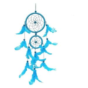  Dream Catcher Hanging with Hanging Feathers - Blue 