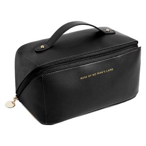 PU Leather Makeup Bag - Black