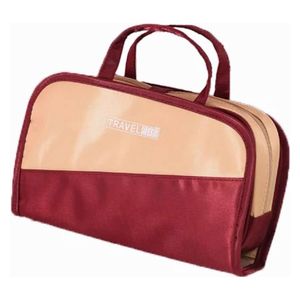  Organized Makeup Bag for Women - Red Claret 