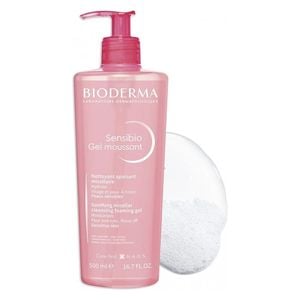  بيوديرما جل موسان سينسيبيو - جل منظف رغوي لطيف للبشرة الحساسة، 500 مل 