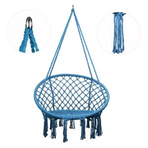 Hanging swing chair can hold up to 120 kg - Blue