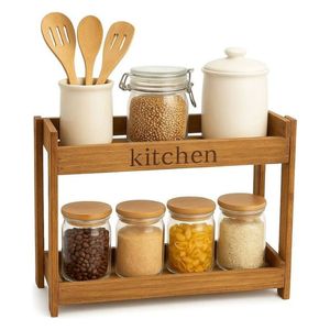 Wooden Kitchen Shelf Organizer - Wood