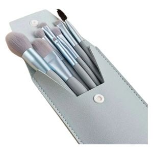  Face & Eye Makeup Brush Set 8 Pieces - Blue 