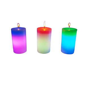  Unscented LED Candle, 10cm - Colorful 
