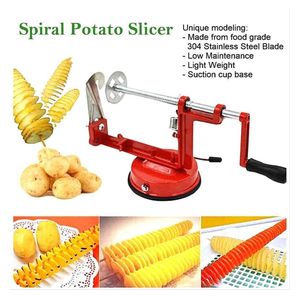 آلة تقطيع البطاطا الحلزونية - احمر