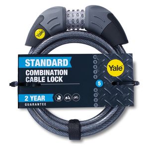  Yale YCC1/10/185/1 - Standard Combination Cable Lock - 180cm 