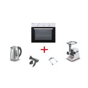  Haier HGO-60WT - Built-In Gas Oven - 64L - White +Meat Grinder + Hair Dryer + Personal Scale + Kettle 