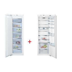  BOSCH KIR81AFE0 - 15ft - 1-Door Refrigerator - White + BOSCH GIN81AEF0 - 9ft - Upright Freezer - White 