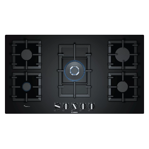 BOSCH PPQ9A6B90 - 5 Burners - Built-In Gas Cooker - Black