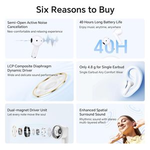  Honor Choice Earbuds-X7e - Wireless Earphones - Up to 40 Hours Battery Life - Bluetooth 5.3 – Water & Dust Resistant IP54 