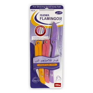  Flamingo Ladies Razor For Facial And Body, 3 Piece 