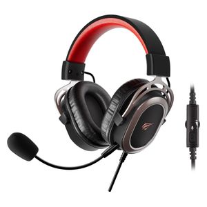 Havit H2008D - Over Ear Wired Headphone - Adjustable Headband - Detachable Microphone - Black