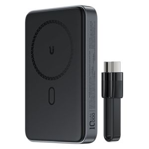  شاحن محمول لاسلكي ايس فاست  للشحن السريع - سعة 10000 مللي أمبير - شحن سريع بقوة 30 واط - أسود 