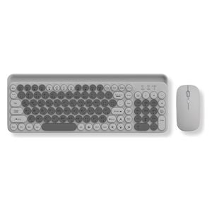  ماوس ووكيبورد لاسلكي مزدوج من جرين لايون - حساسية 1200 نقطة في البوصة - مفاتيح ضغط ناعمة - رمادي 