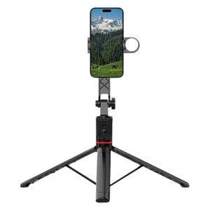  WiWU Wi SE015 - Bluetooth Selfie Stick & Tripod - Multi-Functional, Extendable up to 1.8m - 360° Rotation - LED Light - Black 